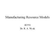 Manufacturing Resource Models