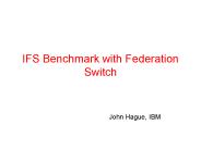 IFS Benchmark with Federation Switch