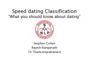 Speed dating Classification 