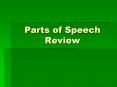 Parts of Speech Review PowerPoint PPT Presentation
