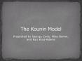 The Kounin Model PowerPoint PPT Presentation