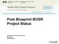 Post Blueprint BOSR Project Status PowerPoint PPT Presentation