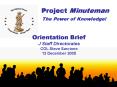Project Minuteman The Power of Knowledge PowerPoint PPT Presentation