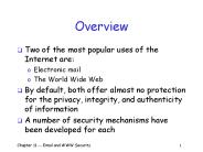 Chapter 11 ? Email and WWW Security1