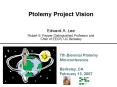 Ptolemy Project Vision PowerPoint PPT Presentation