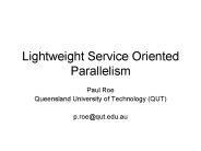 Lightweight Service Oriented Parallelism