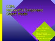 COM: Microsoft's Component Object Model