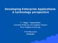 Developing Enterprise Applications PowerPoint PPT Presentation
