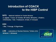 Introduction of COACK    to the HIBP Control