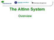 The AltInn System  Overview