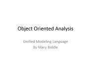 Object Oriented Analysis