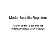 Model-Specific Registers