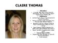 CLAIRE THOMAS PowerPoint PPT Presentation