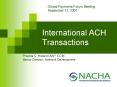 International ACH Transactions PowerPoint PPT Presentation