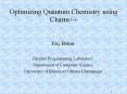Optimizing Quantum Chemistry using Charm PowerPoint PPT Presentation