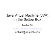 Java Virtual Machine (JVM) in the Settop Box