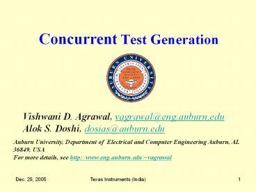Concurrent Test Generation