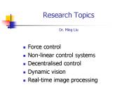 Research Topics   Dr. Ming Liu