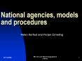 National agencies, models and procedures PowerPoint PPT Presentation