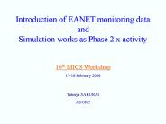 Introduction of EANET monitoring data