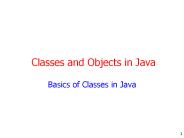 Classes and Objects in Java