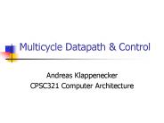 Multicycle Datapath