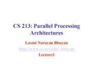 CS 213: Parallel Processing Architectures