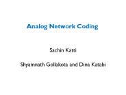 Analog Network Coding