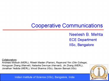 Cooperative Communications