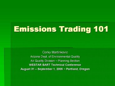 Emissions Trading 101