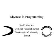 Shyness in Programming