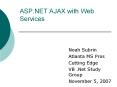 ASP'NET AJAX with Web Services PowerPoint PPT Presentation