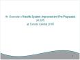An Overview of Health System Improvement PreProposals HSIP at Toronto Central LHIN PowerPoint PPT Presentation