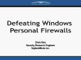 Defeating Windows PowerPoint PPT Presentation