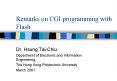Remarks on CGI programming with Flash PowerPoint PPT Presentation