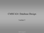 CMSC424: Database Design