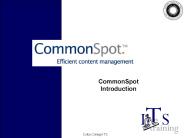CommonSpot Introduction