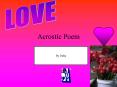 Acrostic Poem PowerPoint PPT Presentation