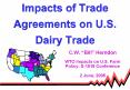 Impacts of Trade Agreements on U'S' Dairy Trade PowerPoint PPT Presentation