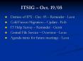 ITSIG Oct' 1905 PowerPoint PPT Presentation