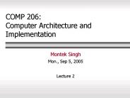 COMP 206: Computer Architecture and Implementation