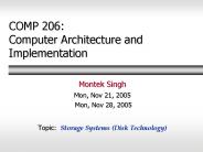 COMP 206: Computer Architecture and Implementation