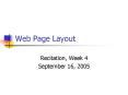Web Page Layout PowerPoint PPT Presentation