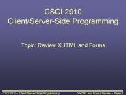 CSCI 2910 Client/Server-Side Programming