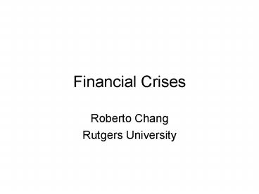 Financial Crises