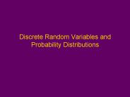 Discrete Random Variables and Probability Distributions