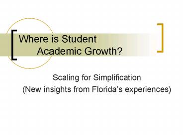 Where is Student Academic Growth