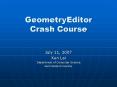 GeometryEditor Crash Course PowerPoint PPT Presentation