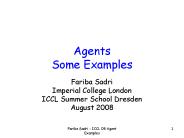 Agents Some Examples