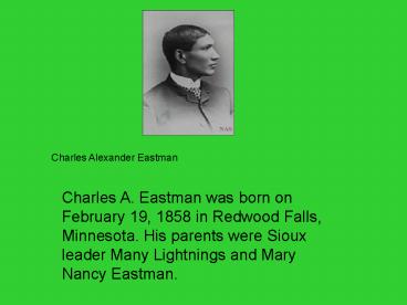 Charles Alexander Eastman